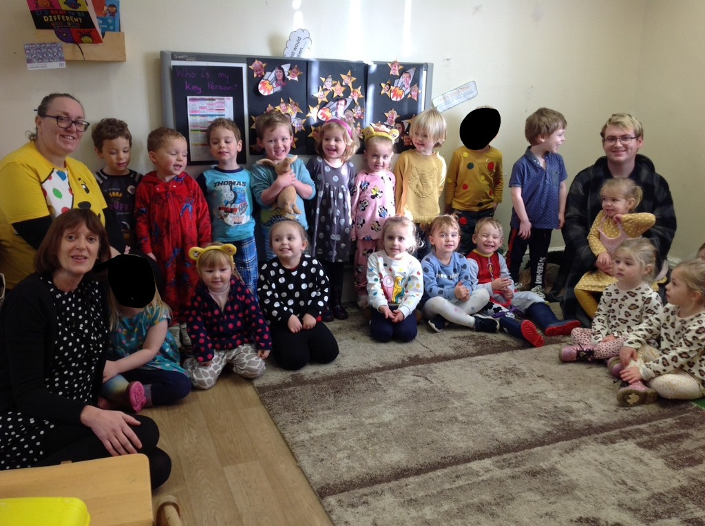 Crediton pre school children raise 57 for Children in Need